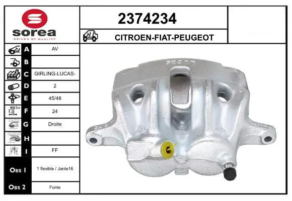 Handler.Part Brake caliper EAI 2374234 1