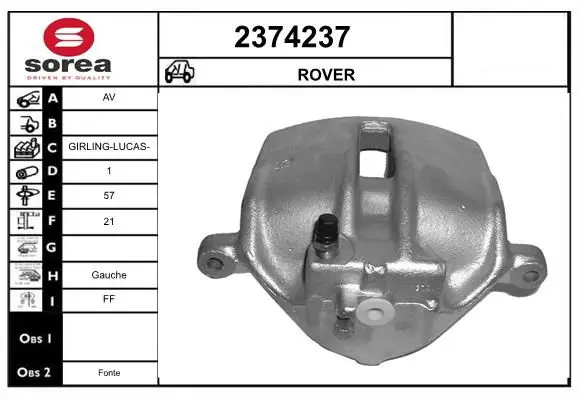 Handler.Part Brake caliper EAI 2374237 1