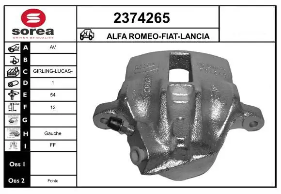 Handler.Part Brake caliper EAI 2374265 1