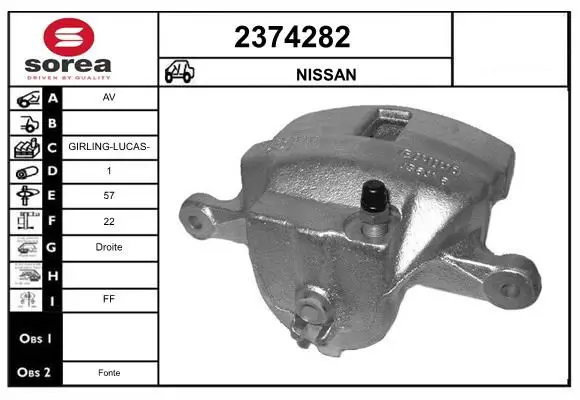 Handler.Part Brake caliper EAI 2374282 1