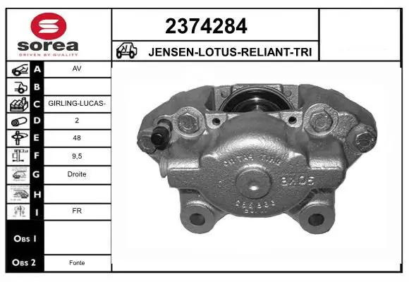 Handler.Part Brake caliper EAI 2374284 1