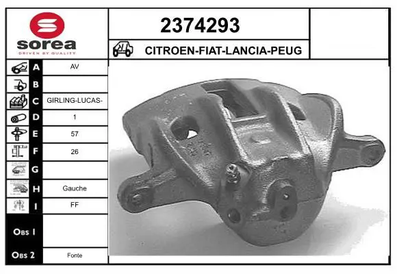 Handler.Part Brake caliper EAI 2374293 1