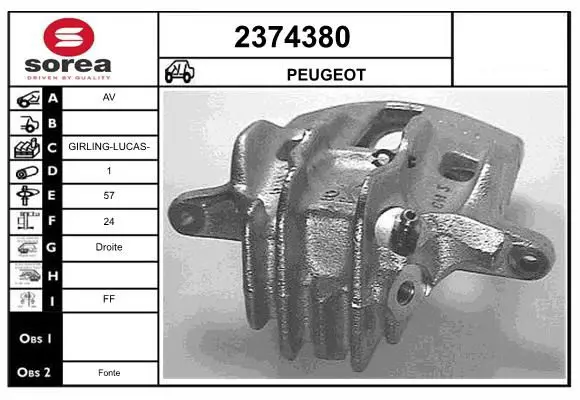 Handler.Part Brake caliper EAI 2374380 1