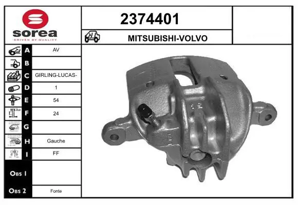 Handler.Part Brake caliper EAI 2374401 1