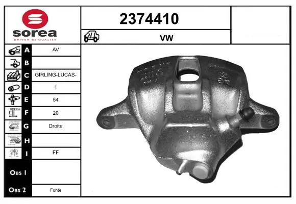 Handler.Part Brake caliper EAI 2374410 1