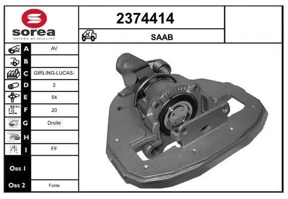 Handler.Part Brake caliper EAI 2374414 1