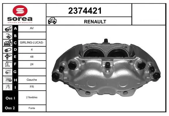 Handler.Part Brake caliper EAI 2374421 1