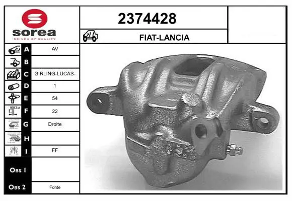 Handler.Part Brake caliper EAI 2374428 1