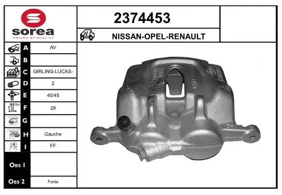 Handler.Part Brake caliper EAI 2374453 1