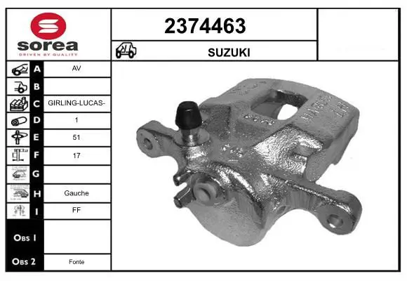 Handler.Part Brake caliper EAI 2374463 1