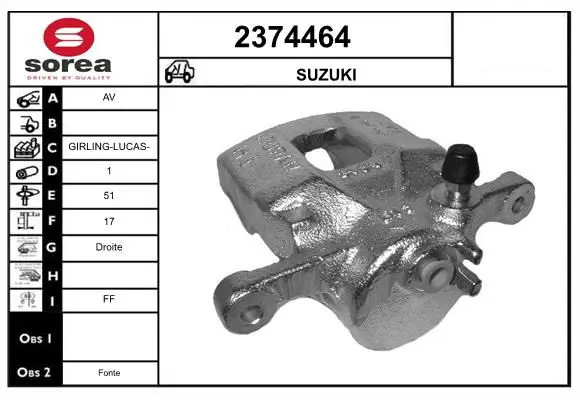 Handler.Part Brake caliper EAI 2374464 1