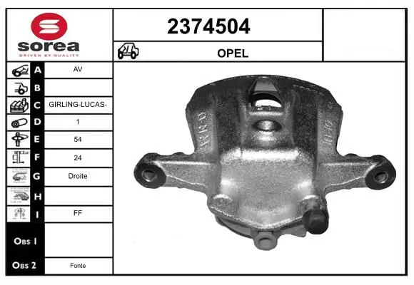 Handler.Part Brake caliper EAI 2374504 1