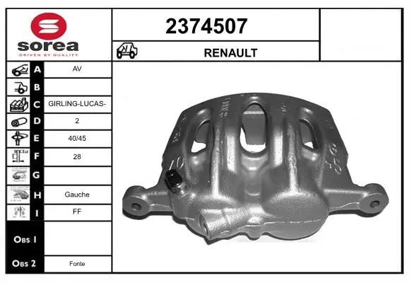 Handler.Part Brake caliper EAI 2374507 1