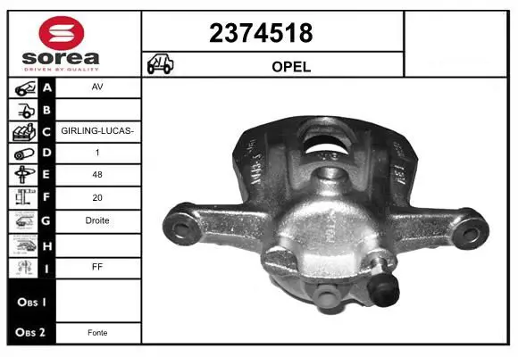 Handler.Part Brake caliper EAI 2374518 1