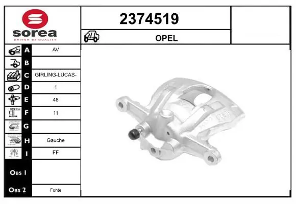 Handler.Part Brake caliper EAI 2374519 1