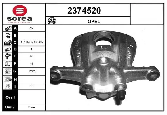 Handler.Part Brake caliper EAI 2374520 1