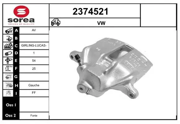 Handler.Part Brake caliper EAI 2374521 1