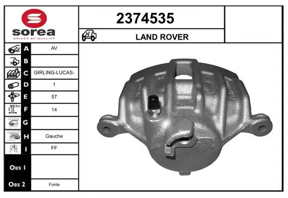 Handler.Part Brake caliper EAI 2374535 1