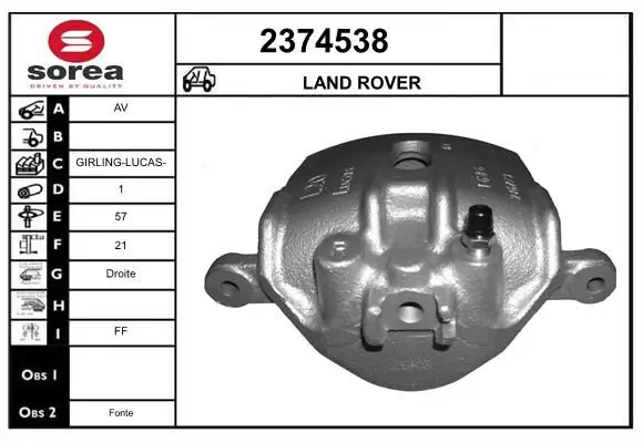 Handler.Part Brake caliper EAI 2374538 1