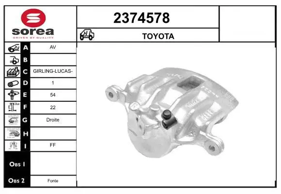 Handler.Part Brake caliper EAI 2374578 1