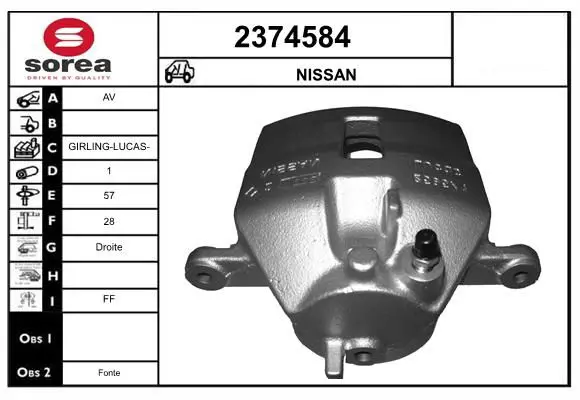 Handler.Part Brake caliper EAI 2374584 1