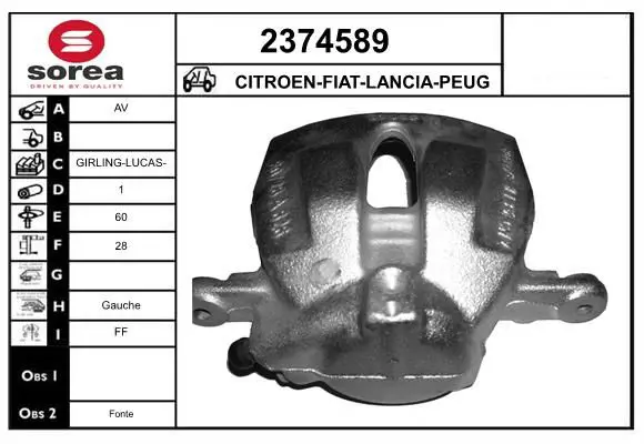 Handler.Part Brake caliper EAI 2374589 1