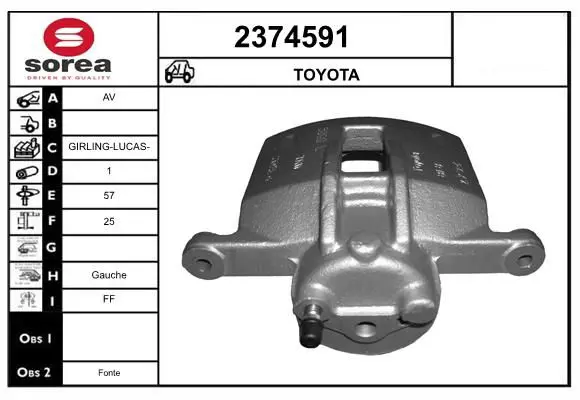 Handler.Part Brake caliper EAI 2374591 1