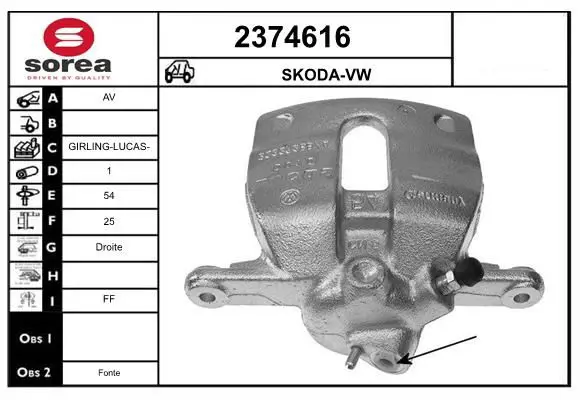 Handler.Part Brake caliper EAI 2374616 1