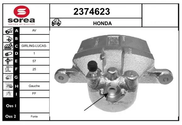 Handler.Part Brake caliper EAI 2374623 1