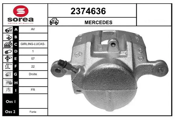 Handler.Part Brake caliper EAI 2374636 1