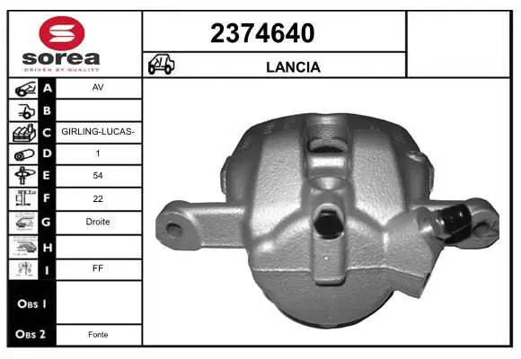 Handler.Part Brake caliper EAI 2374640 1