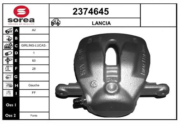 Handler.Part Brake caliper EAI 2374645 1