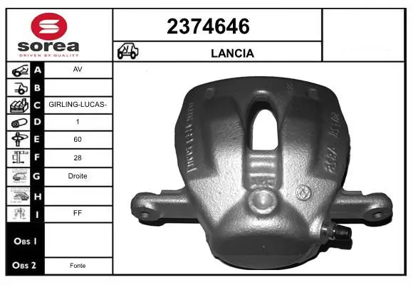 Handler.Part Brake caliper EAI 2374646 1