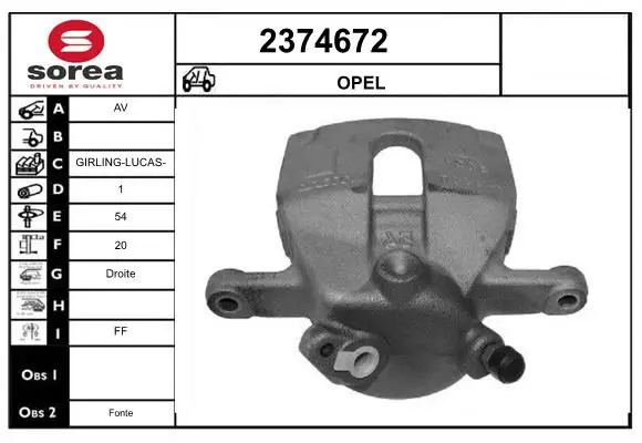 Handler.Part Brake caliper EAI 2374672 1