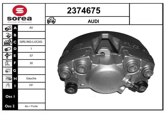 Handler.Part Brake caliper EAI 2374675 1