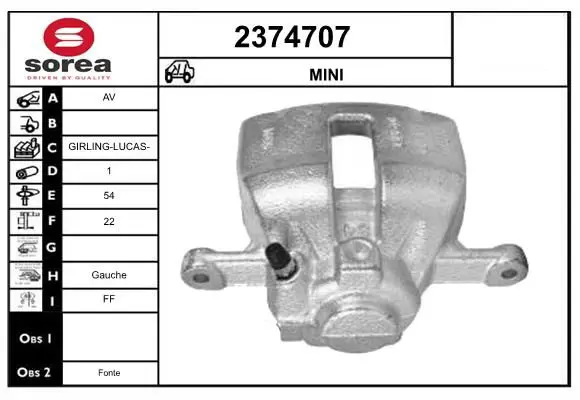 Handler.Part Brake caliper EAI 2374707 1