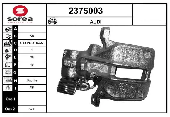 Handler.Part Brake caliper EAI 2375003 1