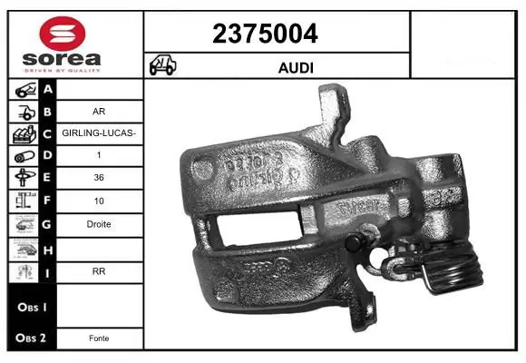 Handler.Part Brake caliper EAI 2375004 1