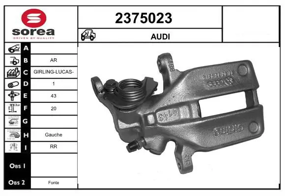 Handler.Part Brake caliper EAI 2375023 1