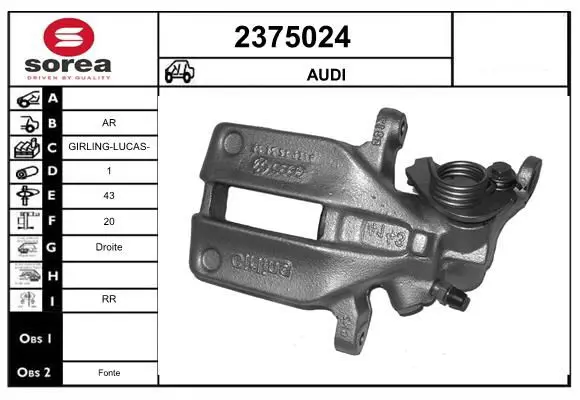 Handler.Part Brake caliper EAI 2375024 1