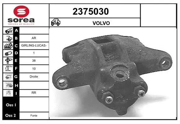 Handler.Part Brake caliper EAI 2375030 1