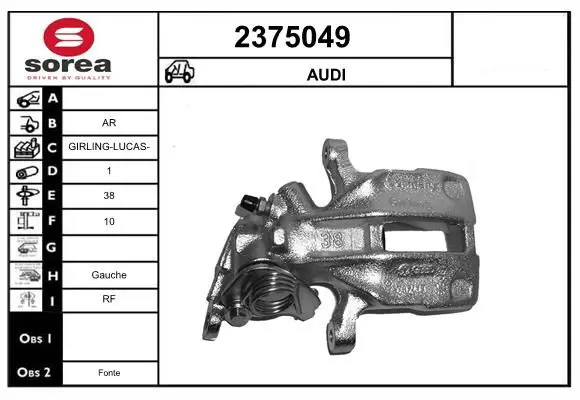 Handler.Part Brake caliper EAI 2375049 1