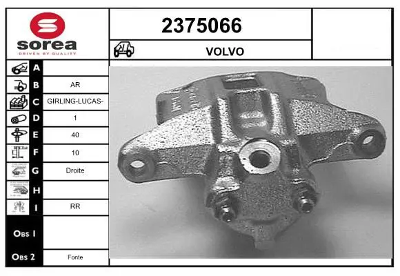 Handler.Part Brake caliper EAI 2375066 1