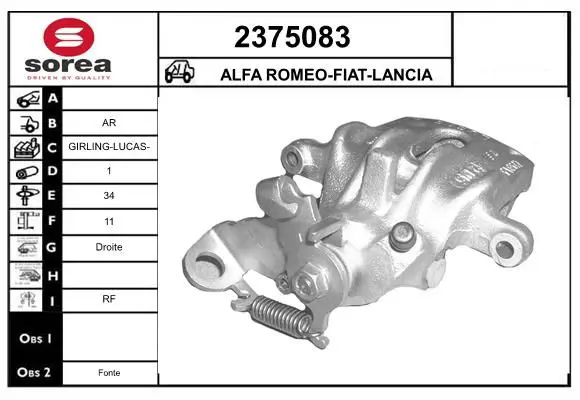 Handler.Part Brake caliper EAI 2375083 1