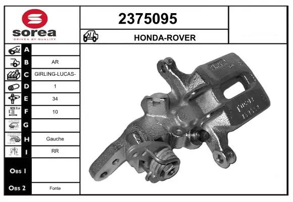 Handler.Part Brake caliper EAI 2375095 1