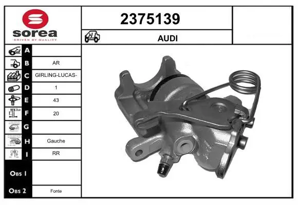 Handler.Part Brake caliper EAI 2375139 1