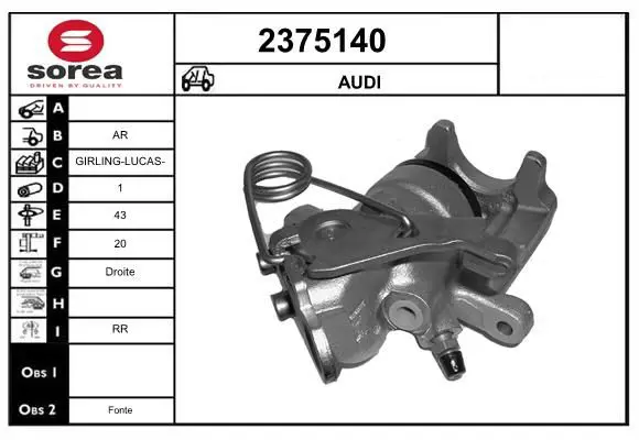 Handler.Part Brake caliper EAI 2375140 1