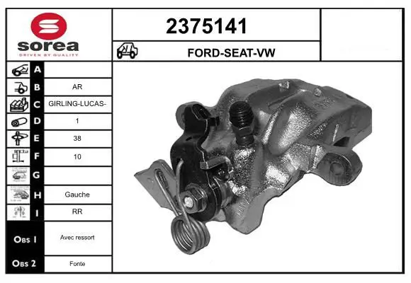 Handler.Part Brake caliper EAI 2375141 1