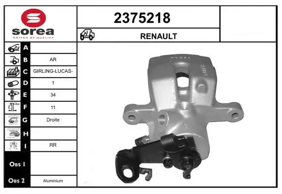 Handler.Part Brake caliper EAI 2375218 1