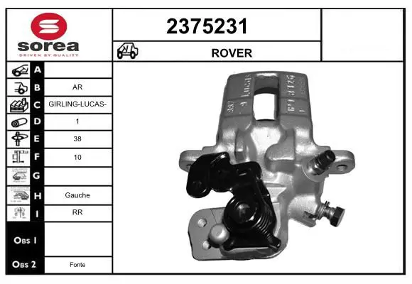 Handler.Part Brake caliper EAI 2375231 1